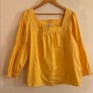 The Pioneer Woman Yellow Square Neck Blouse